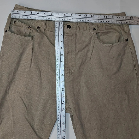 Vintage Denver Hayes Mens Cream Work Jean Pants 36/34 Straight Leg - Picture 6 of 11